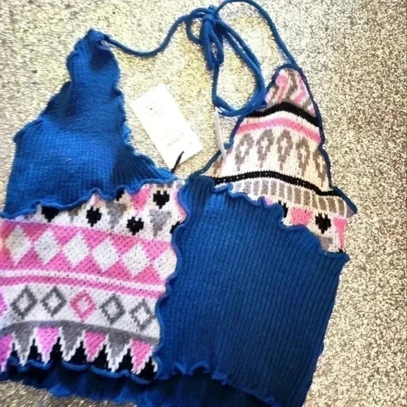 CIDER KNITTED HALTER TOP SIZE  MED - Picture 1 of 5